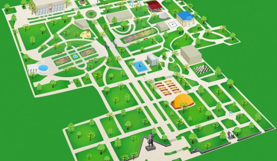 Карта-планировка центрального парка