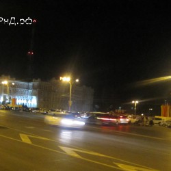 Вид на Театральную площадь ночью